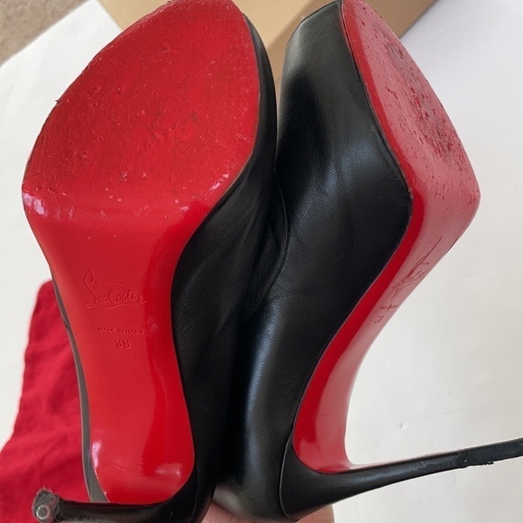 Christian Louboutin Black leather Frenchissima 2020 Alta 120 ankle bootie EU 38 - Picture 13 of 16